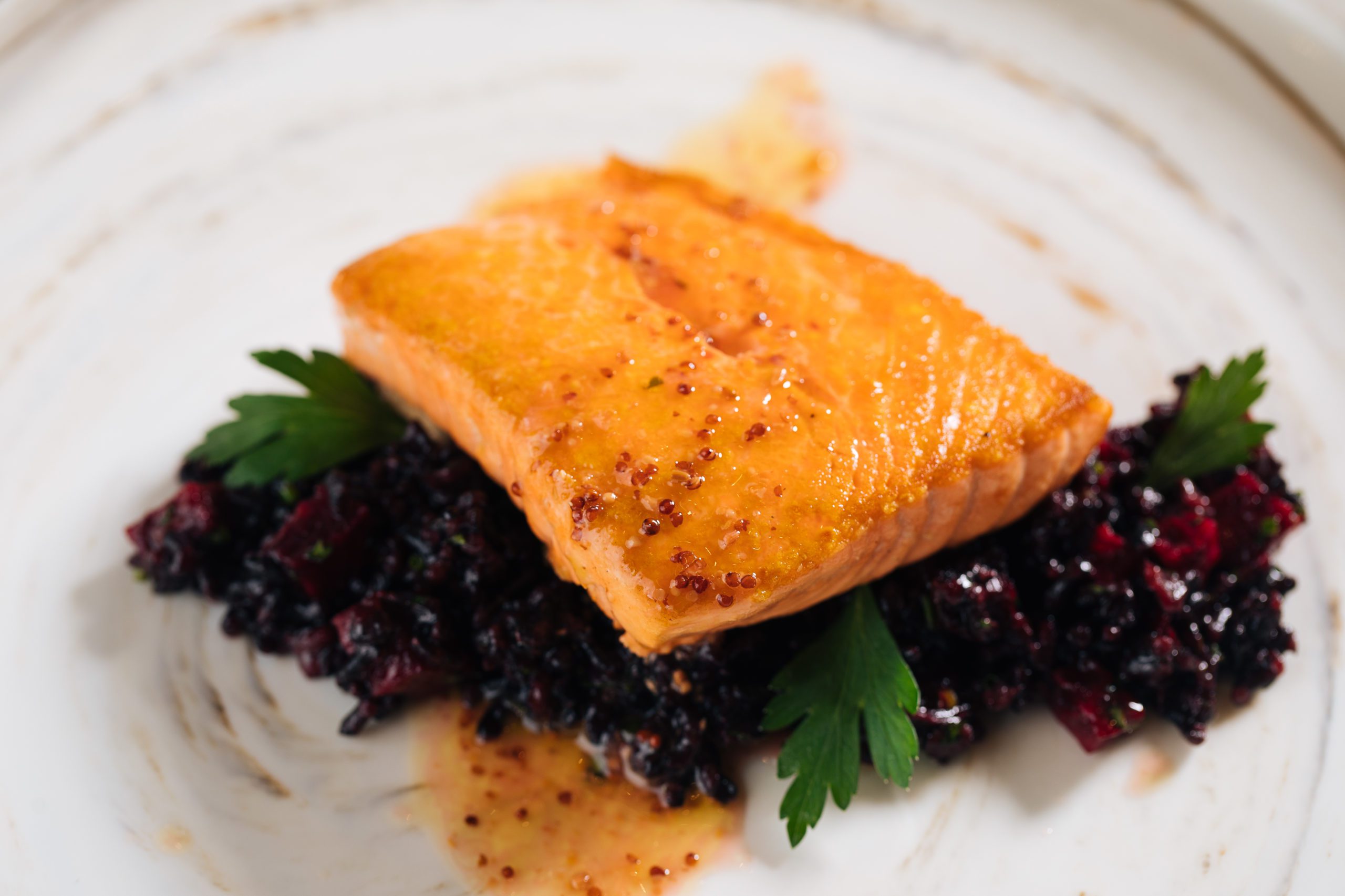 Salmon with Roasted Beets and Forbidden Rice | Sequoia Grove Winery